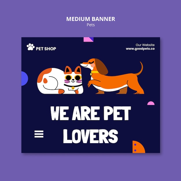 Free PSD pets template design