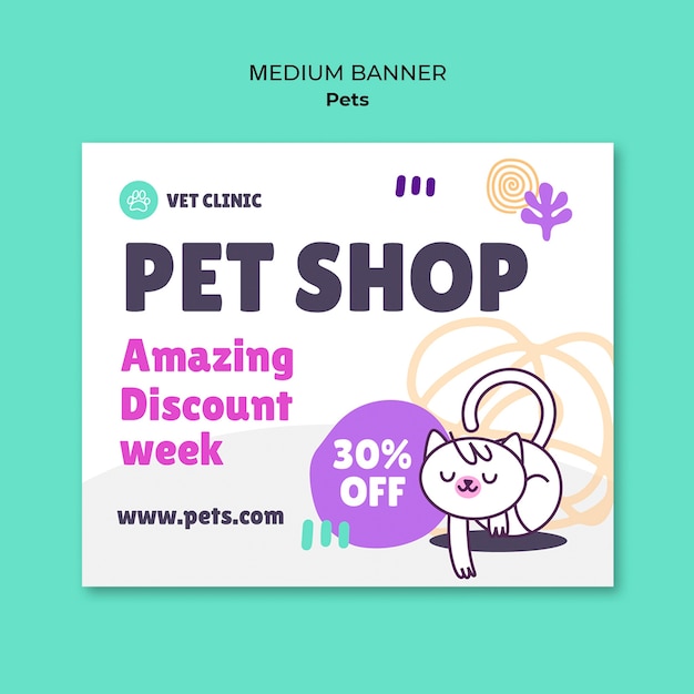 Free PSD pets template design