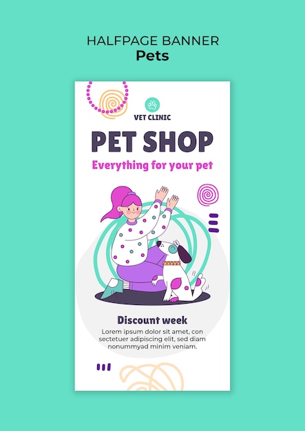 Pets template design