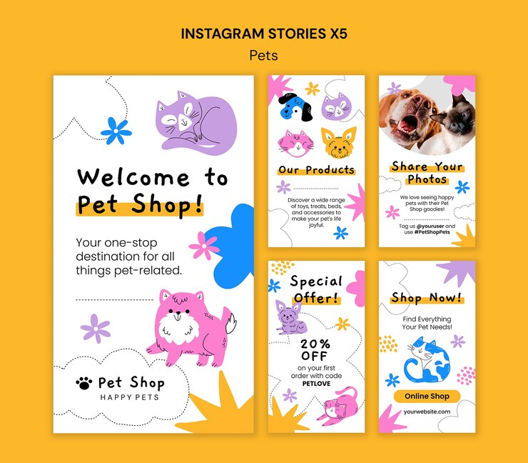 Free PSD pets template design