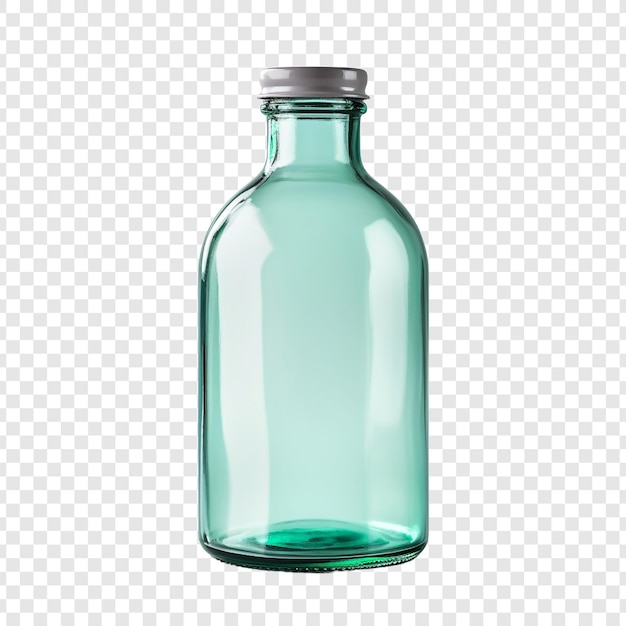 Pharmacy glass bottle isolated on transparent background