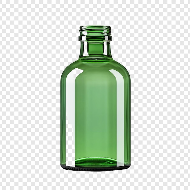 Bottiglia di vetro di farmacia isolata su sfondo trasparente