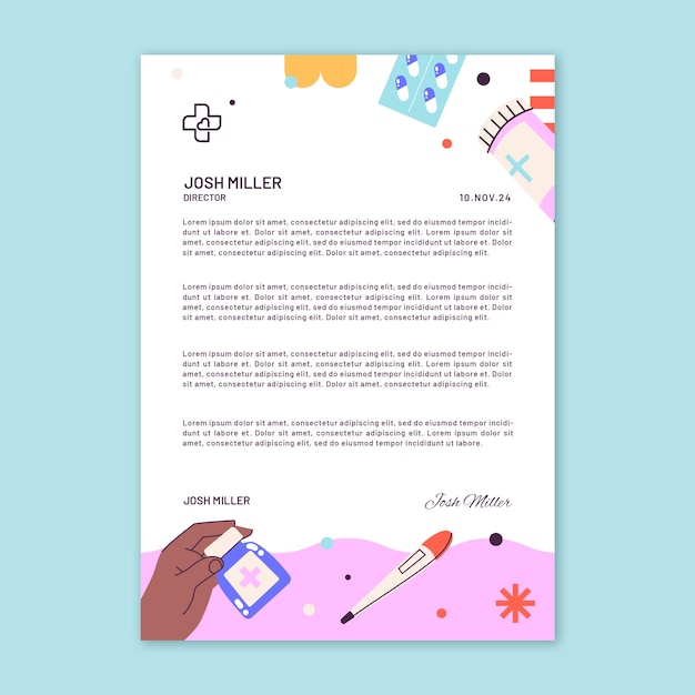 pharmacy letterhead template design