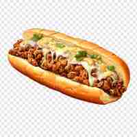 Free PSD philly cheese steak isolated on transparent background