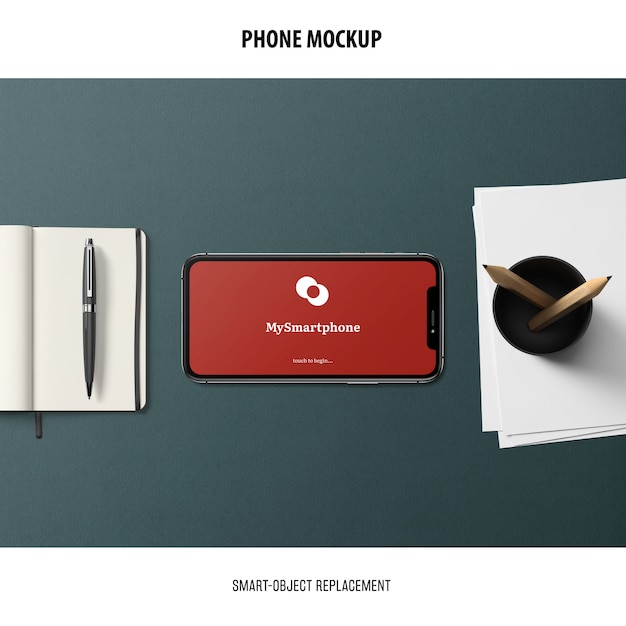 Free PSD phone screen mockup