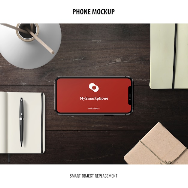 PSD gratuito mockup schermo del telefono