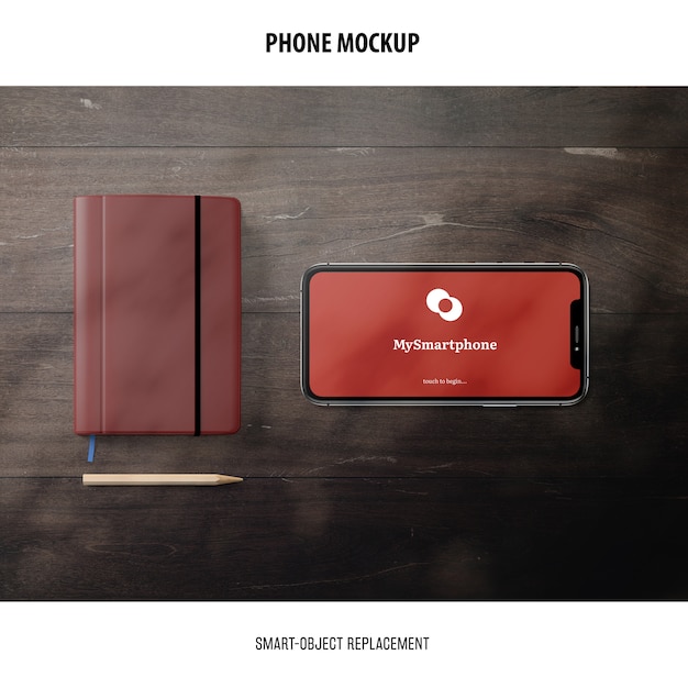 Free PSD phone screen mockup