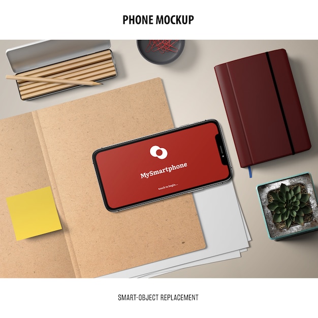 Mockup schermo del telefono