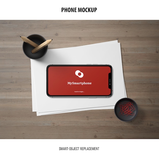 Free PSD phone screen mockup