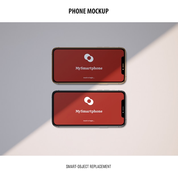 PSD gratuito mockup schermo del telefono