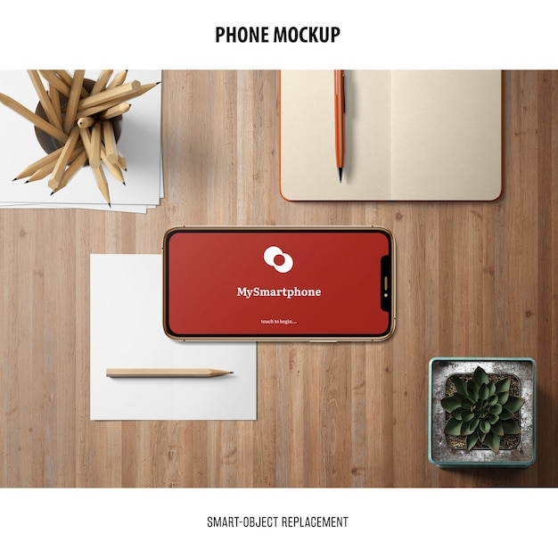 Free PSD phone screen mockup