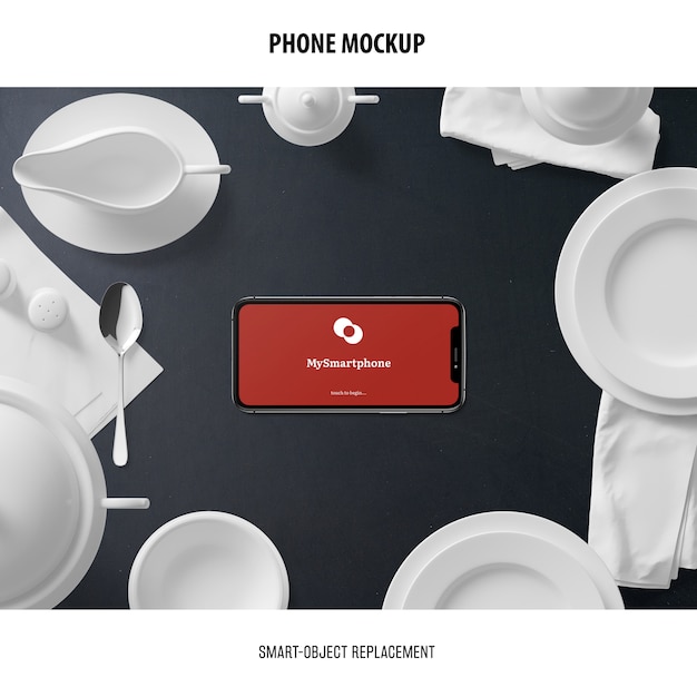 PSD gratuito mockup schermo del telefono