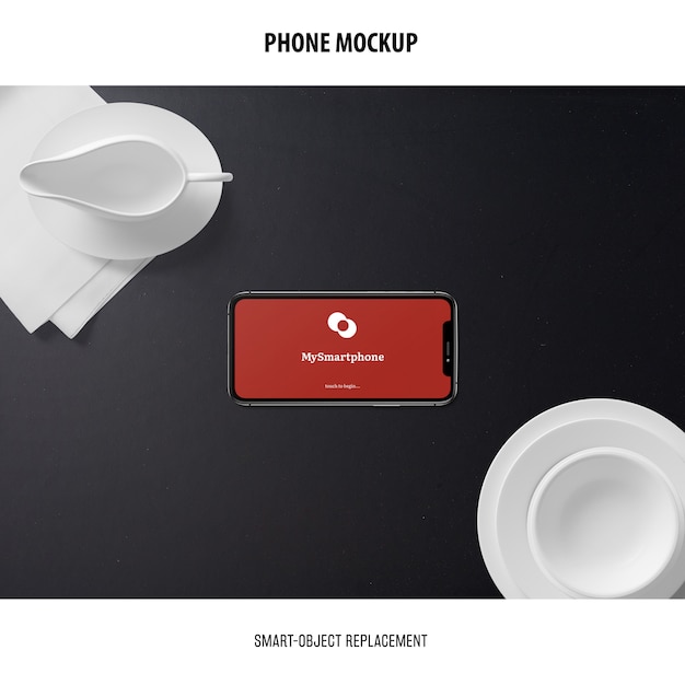 PSD gratuito mockup schermo del telefono