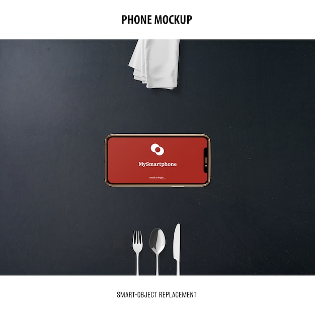 Free PSD phone screen mockup