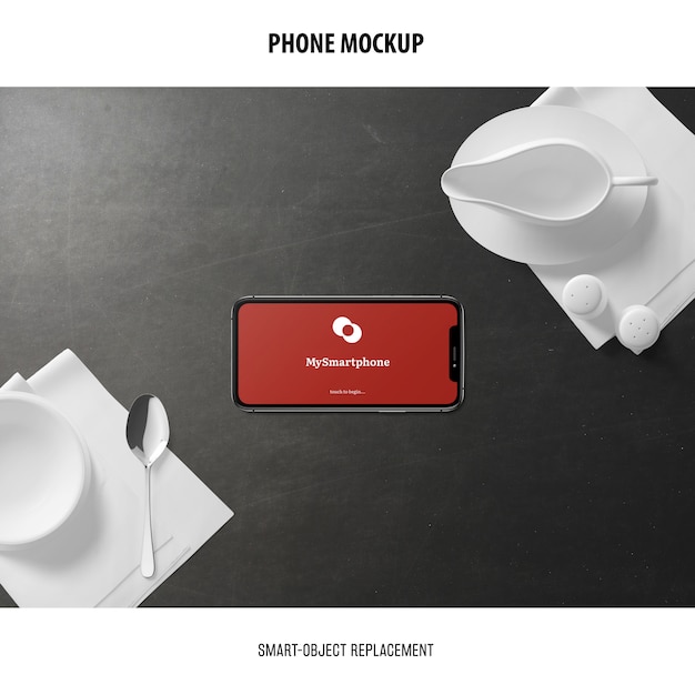 PSD gratuito mockup schermo del telefono