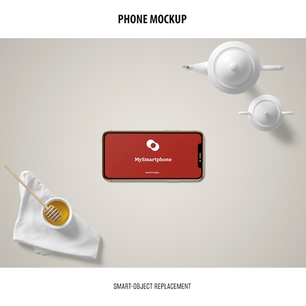 Free PSD phone screen mockup