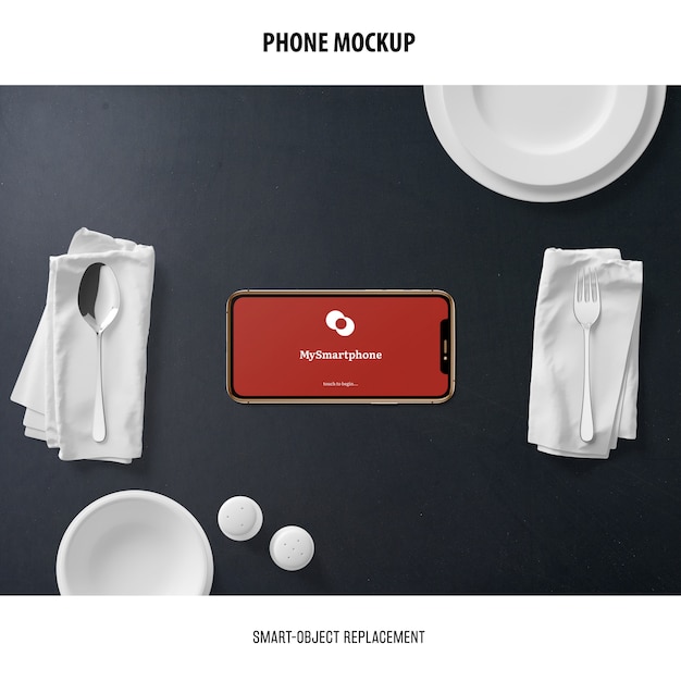 Free PSD phone screen mockup