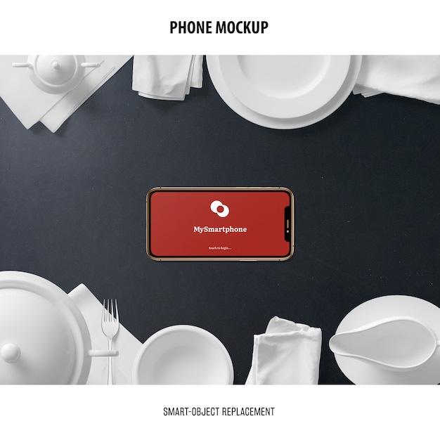 PSD gratuito mockup schermo del telefono