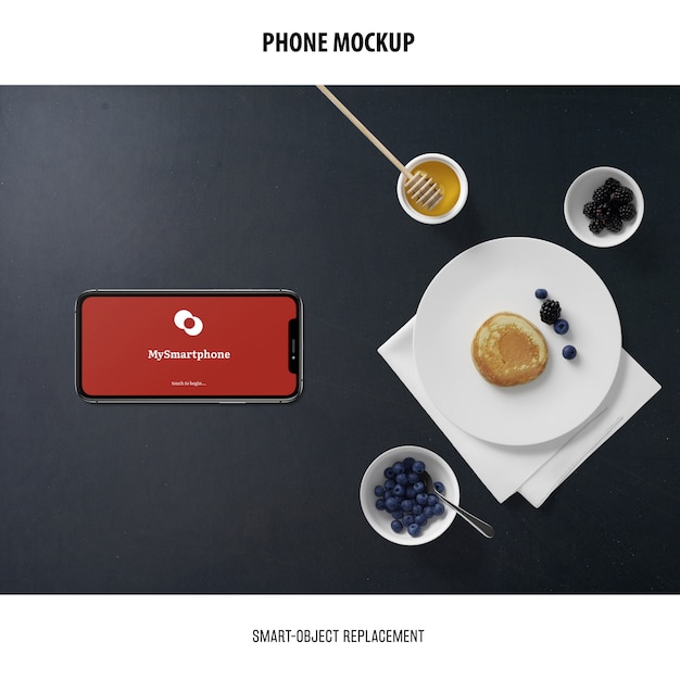 Free PSD phone screen mockup