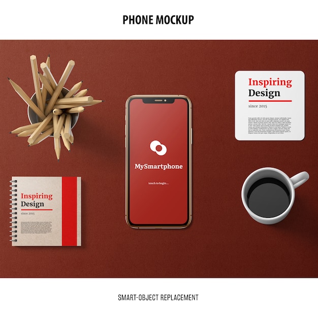 Mockup schermo del telefono