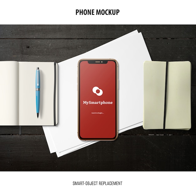 Free PSD phone screen mockup