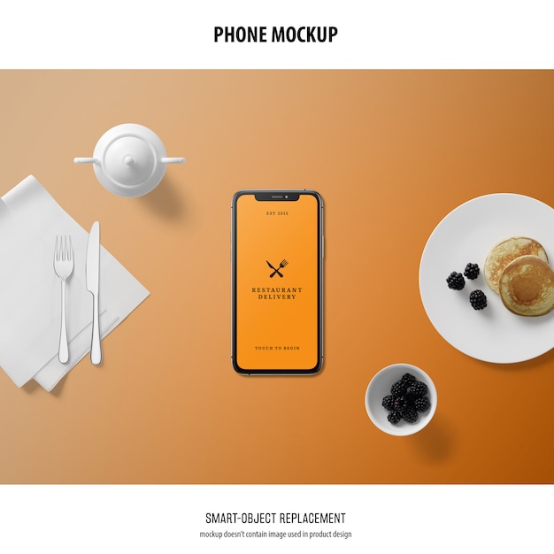 Mockup schermo del telefono