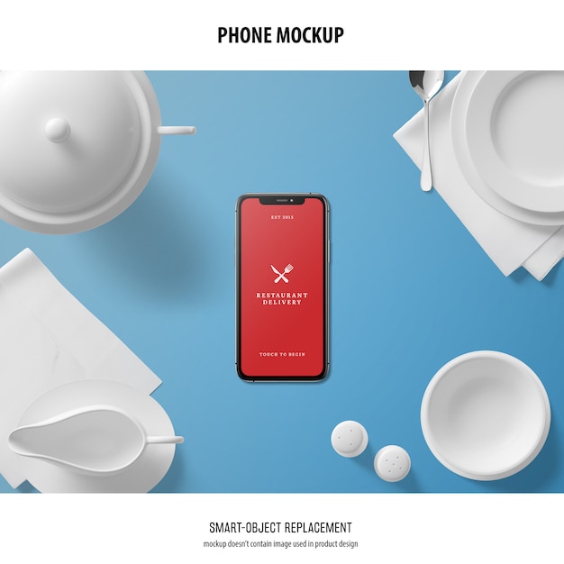 PSD gratuito mockup schermo del telefono