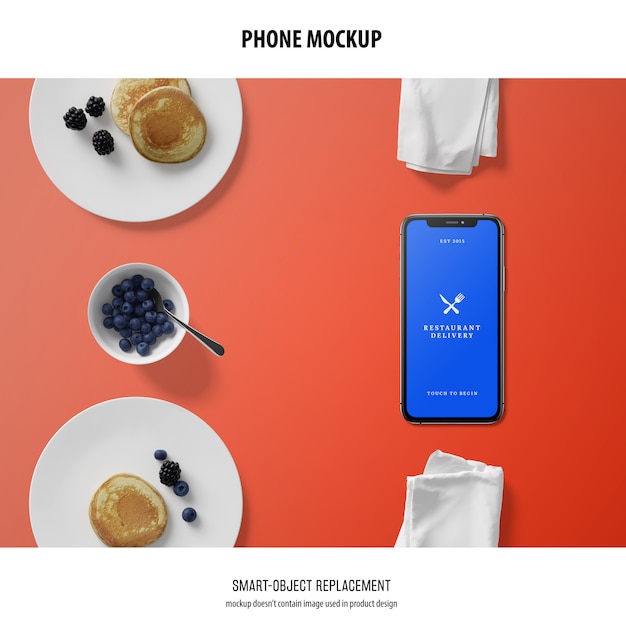 Mockup schermo del telefono