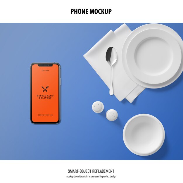 Mockup schermo del telefono