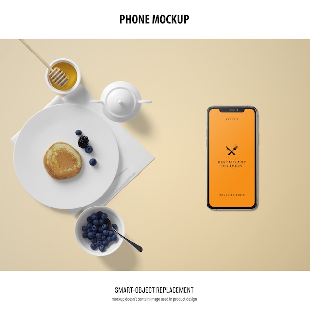 PSD gratuito mockup schermo del telefono