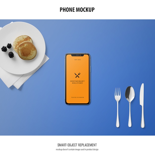 PSD gratuito mockup schermo del telefono