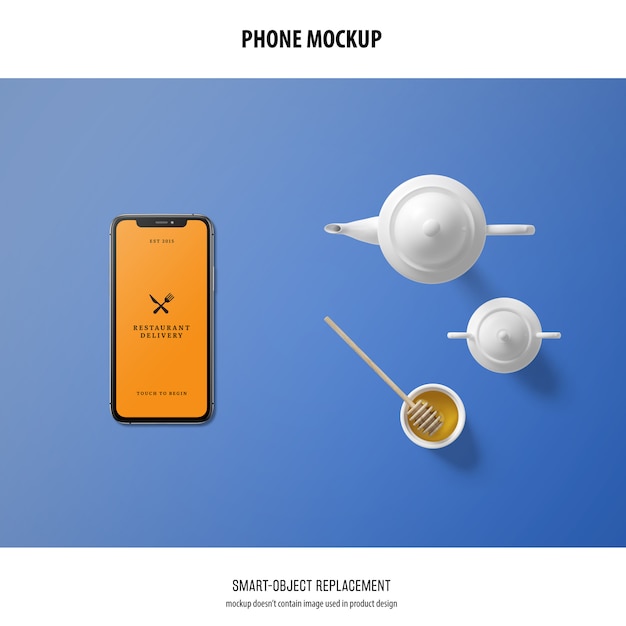 Mockup schermo del telefono