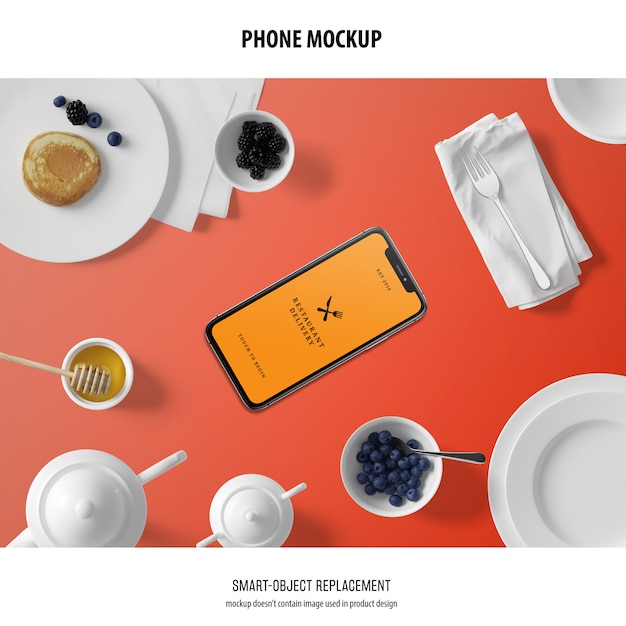 Mockup schermo del telefono