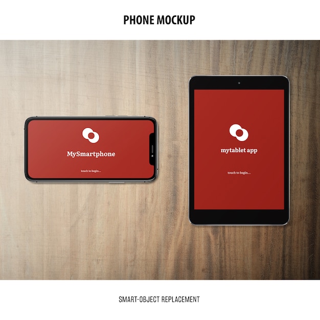 PSD gratuito mockup schermo del telefono