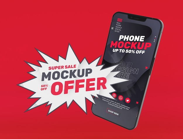Phones mockup sale offer