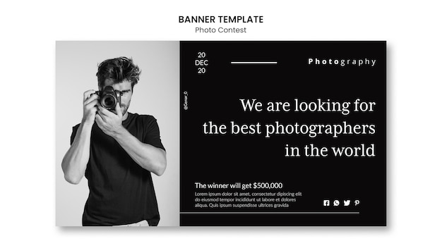 Winning Moments: Stunning Photo Competition Banner Template Design