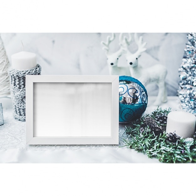 Free PSD photo frame mock up design