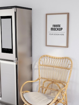 Download Free Psd Frame Mock Up In The Kitchen