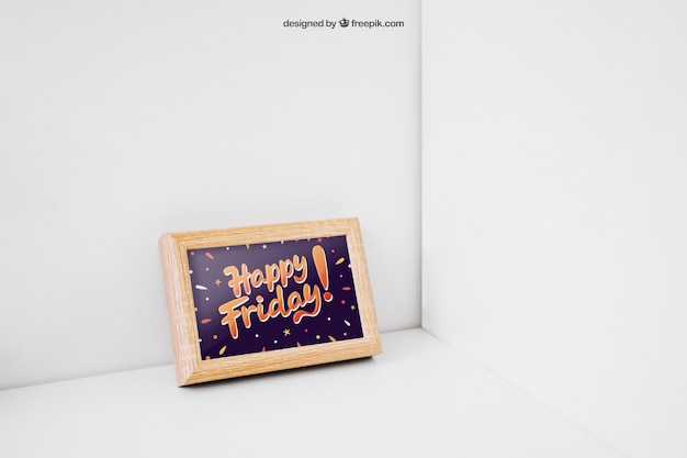 Free PSD photo frame mockup