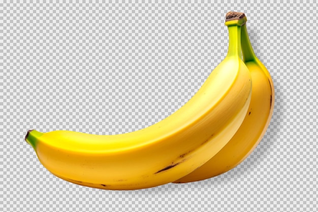 Free PSD photo of two bananas isolated on a transparent background