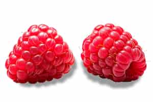 Free PSD photo of two raspberries isolated on transparent background