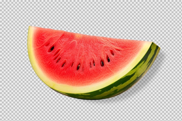 Photo of a watermelon slice isolated on a transparent background