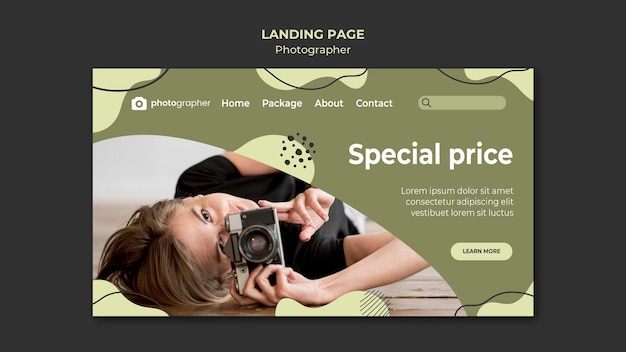 Photographer Landing Page Template