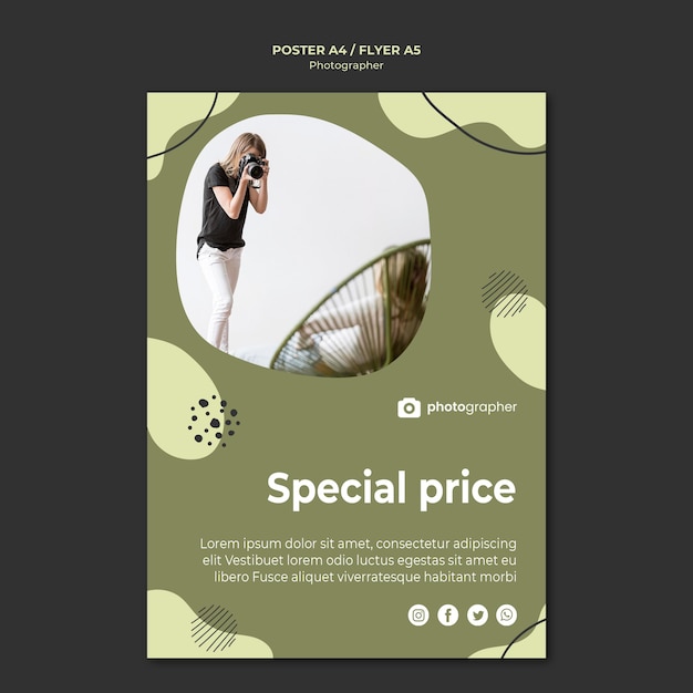 Free PSD photographer poster template