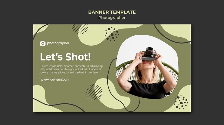 Free PSD photographer studio banner template