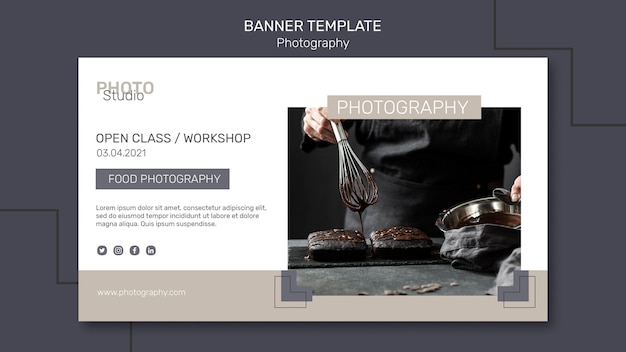 Free PSD photography banner template