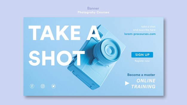 Photography concept banner template