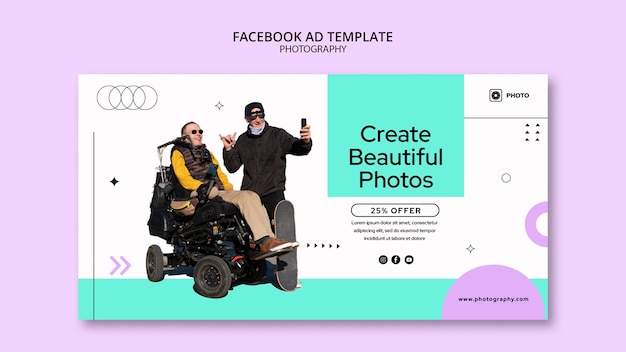 Free PSD photography concept facebook template