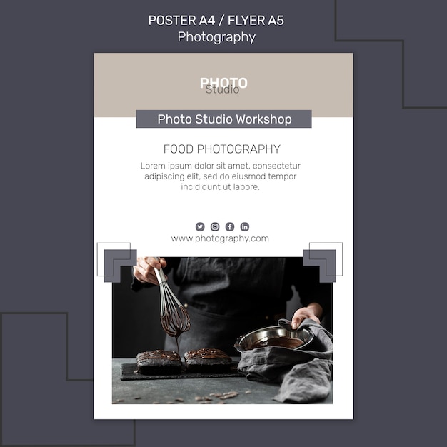 Free PSD photography poster template