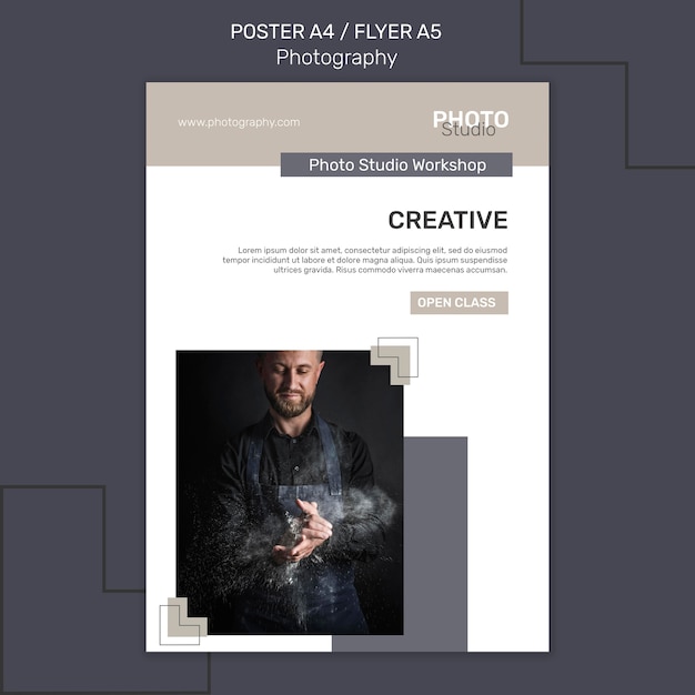 PSD gratuito modello di poster di fotografia